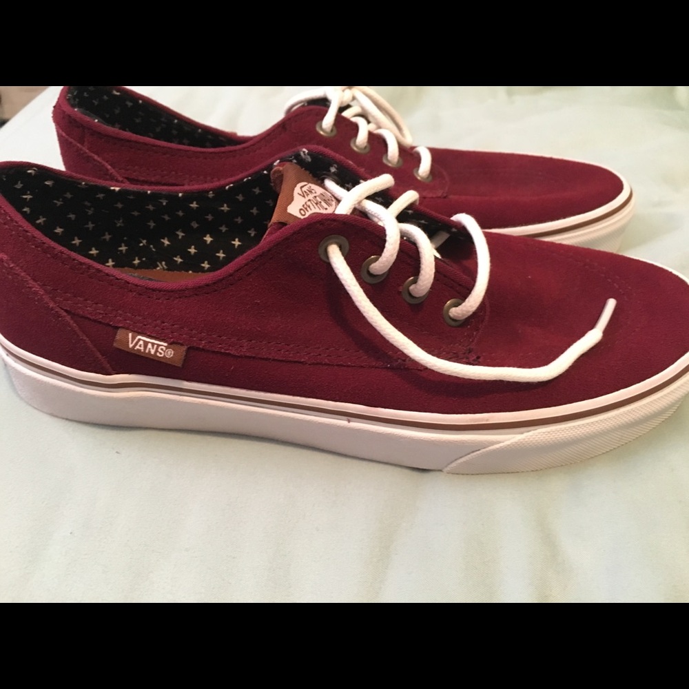 Maroon Suede Vans size 7.5 men, 9 women